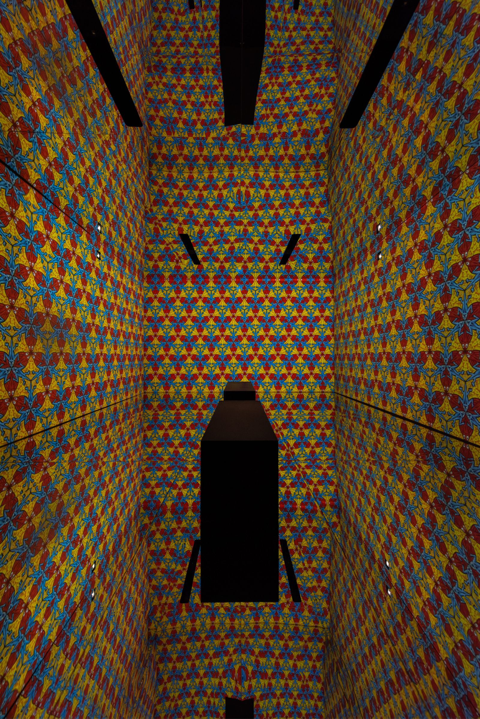 The infinity room corridor, tessellation repeating into the distance